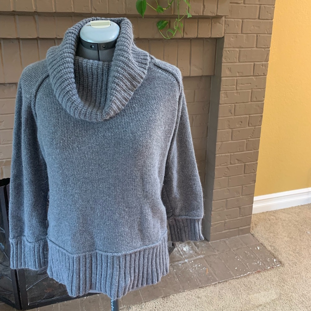 Gray Cowl Neck Sweater - Ann Taylor LOFT